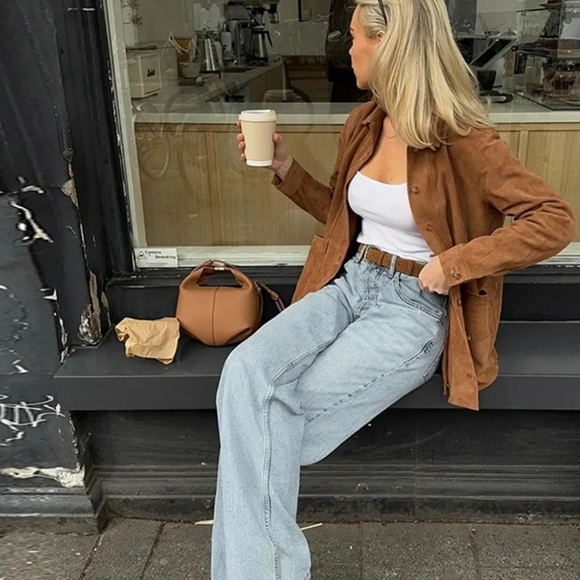 Single Breasted Pocket Jackets Female Autumn Lady Street Outerwear - Picture 6 of 10